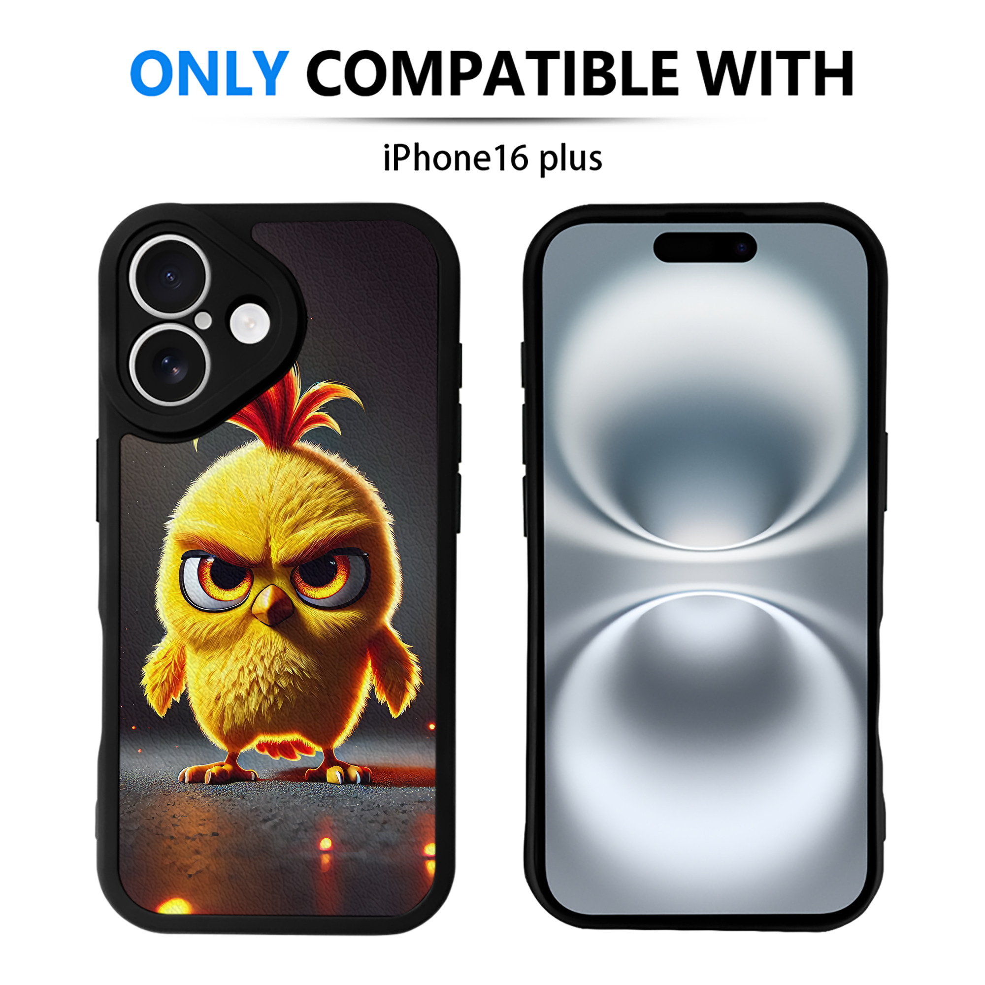 （画像用） Angry Birds アングリーバード 【iPhone 16シリーズ対応】シリコンスマホケース（レザー調） 材質：シリコン